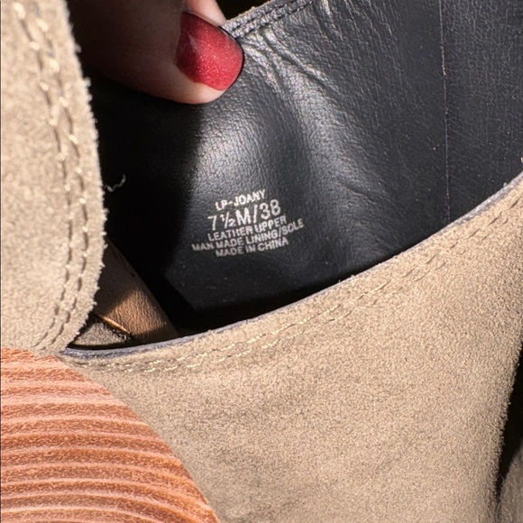 Lucky brand, suede, peekaboo wedge shoes, New store display size 7.5 - Picture 8 of 9